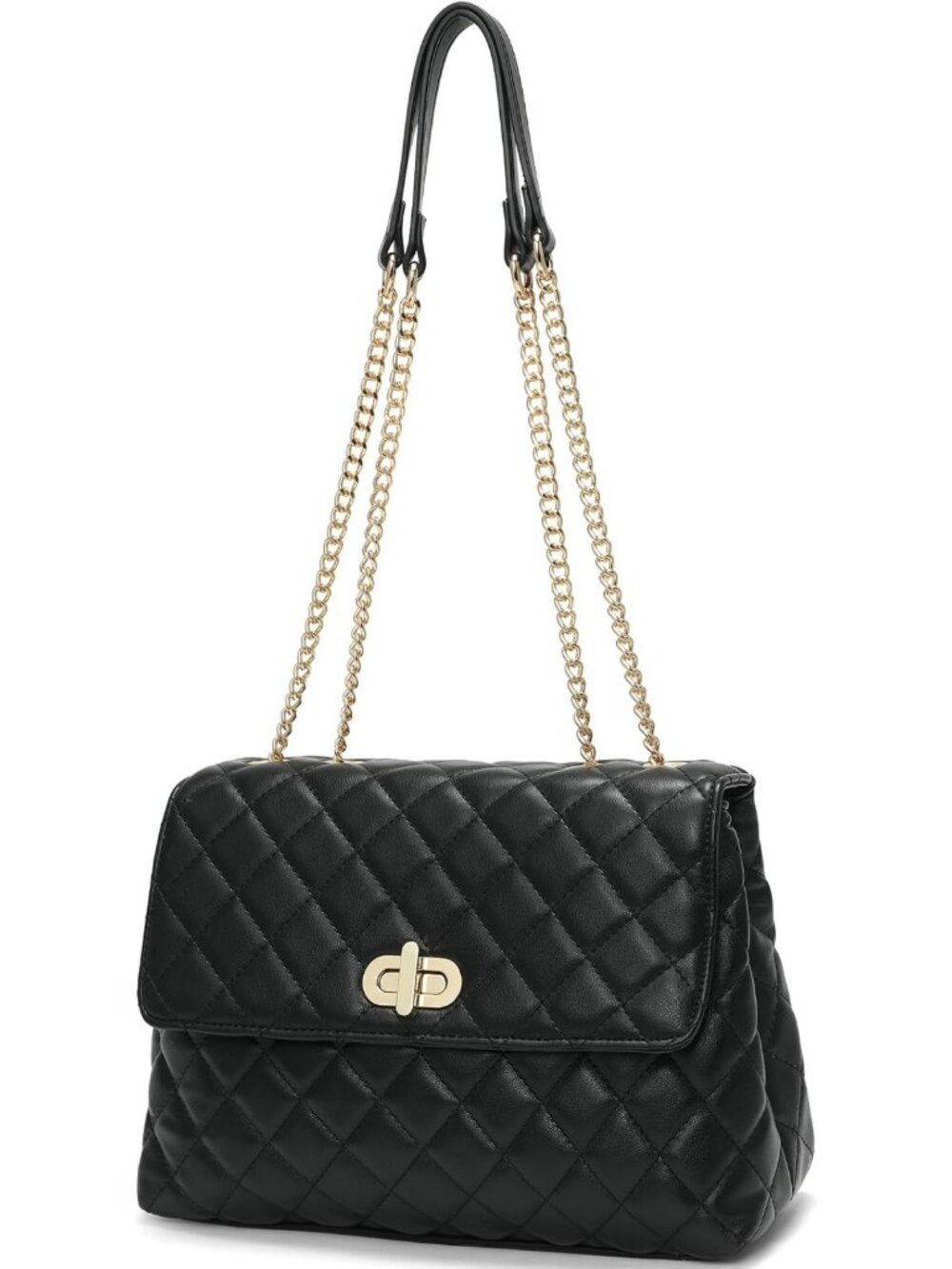 Quilted Medium Shoulder Purse & Crossbody Handbag for Women - Stylish